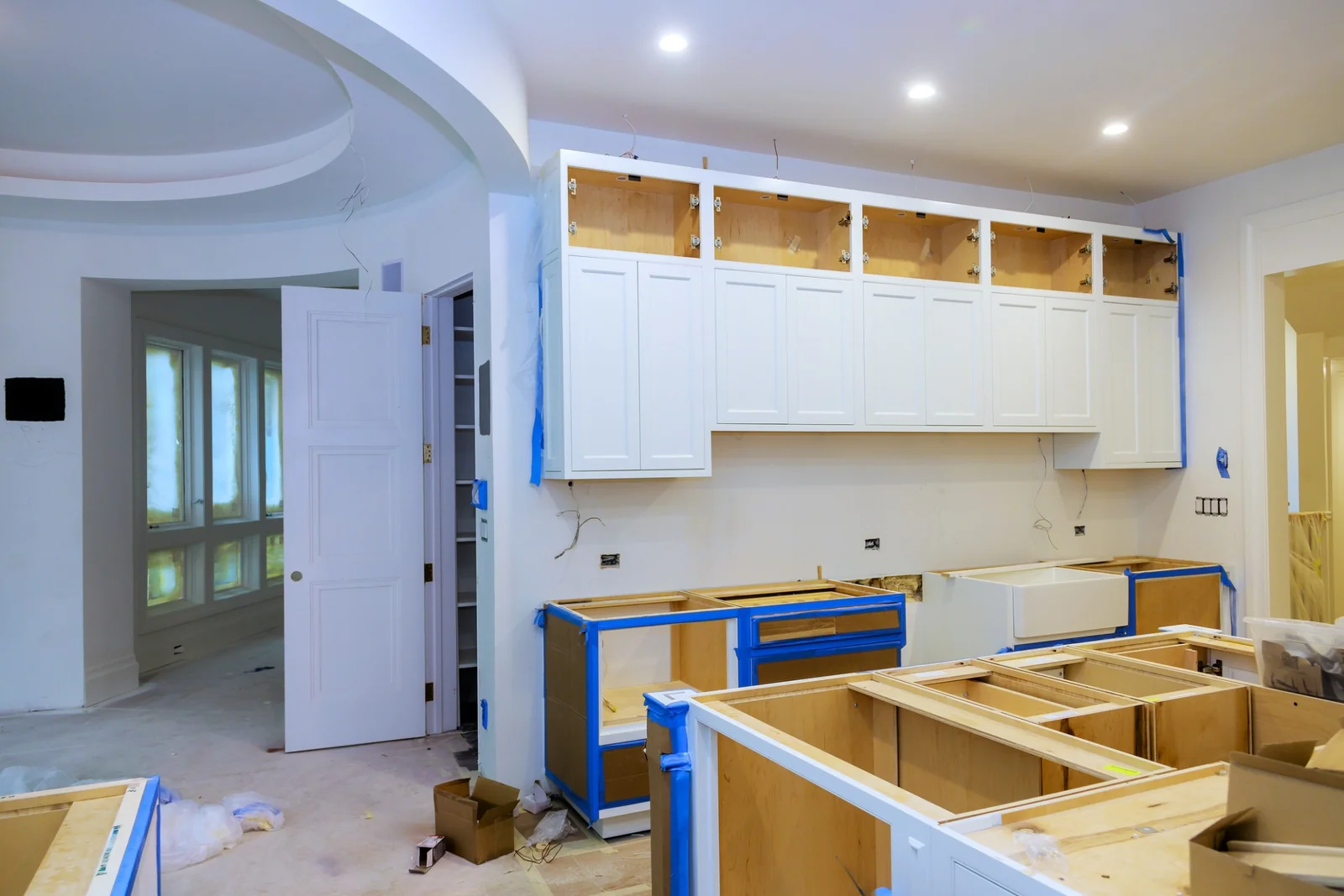 Custom carpentry: cabinet and trim install
